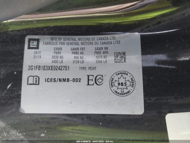 2G1FB1E3XE9242751 Chevrolet Camaro 1lt