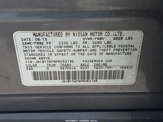 JN1BV7AP8FM352195 Infiniti Q50 SPORT