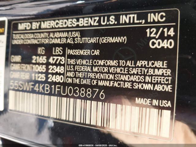 55SWF4KB1FU038876 Mercedes-Benz C 300 4matic/luxury 4matic/sport 4matic