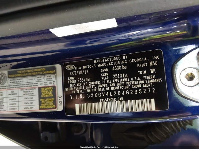 5XXGV4L26JG233272 KIA Optima Sx Turbo