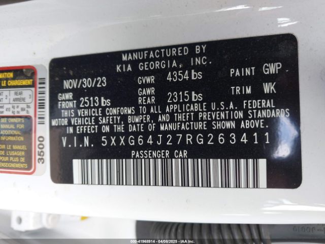 5XXG64J27RG263411 KIA K5 Gt-line