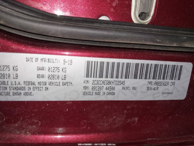 2C3CCAEG8KH722545 Chrysler 300