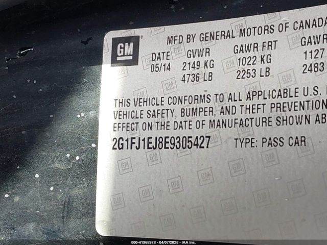 2G1FJ1EJ8E9305427 Chevrolet Camaro 1ss