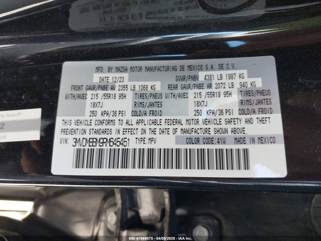 Mazda pyukd 2024 3MVDMBBM9RM645451 Image 9