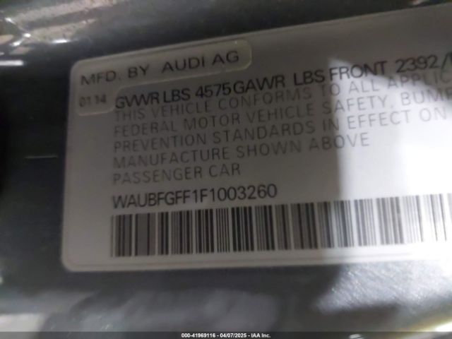 WAUBFGFF1F1003260 Audi A3 2.0t Premium