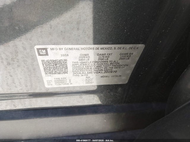 3GKALMEV1KL200970 GMC Terrain Sle
