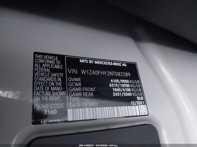 W1Z40FHY2NT082289 Mercedes-Benz m274