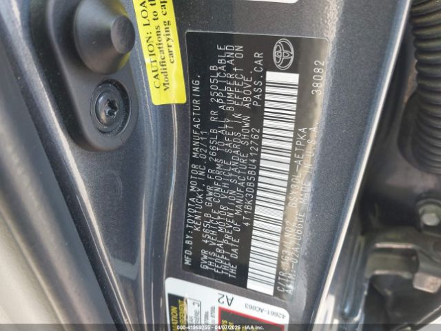 2011 TOYOTA AVALON 4T1BK3DB5BU412762 Photo 8