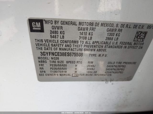 3GYFNCE38ES675508 Cadillac Srx Performance Collection