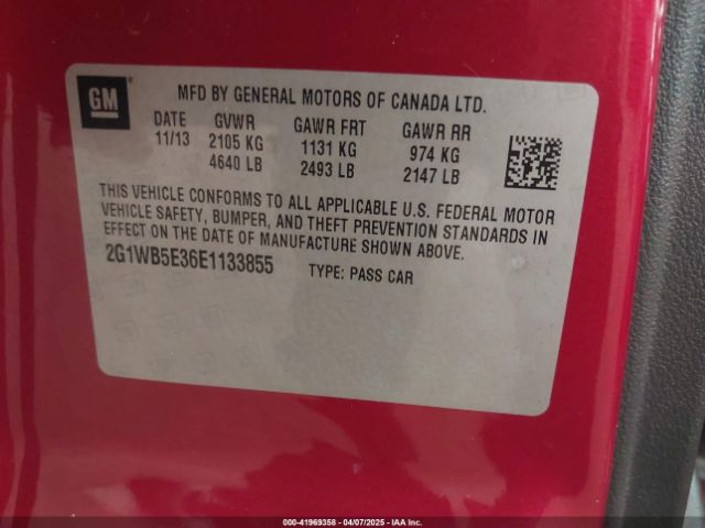 2G1WB5E36E1133855 Chevrolet Impala Limited Lt