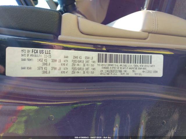 1C4RJEBG2FC217066 Jeep Grand Cherokee Limited