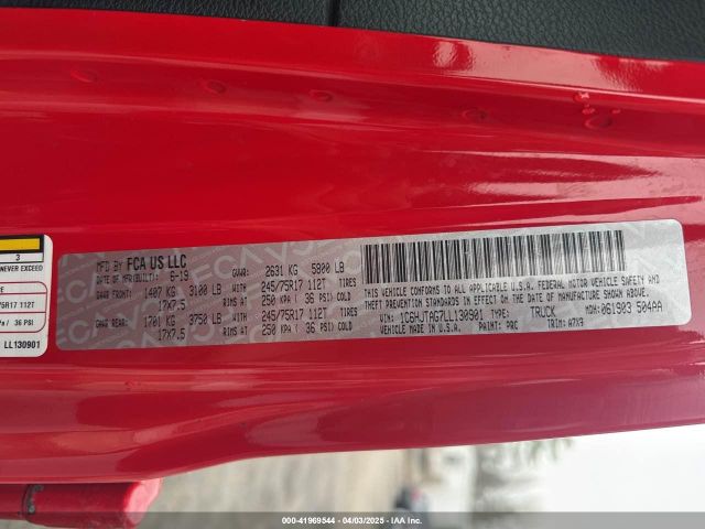 1C6HJTAG7LL130901 Jeep Gladiator Sport