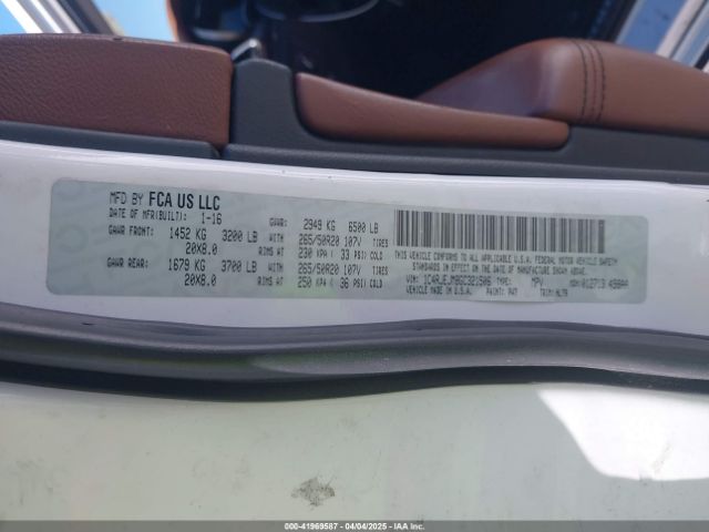 1C4RJEJM8GC321506 Jeep Grand Cherokee Summit