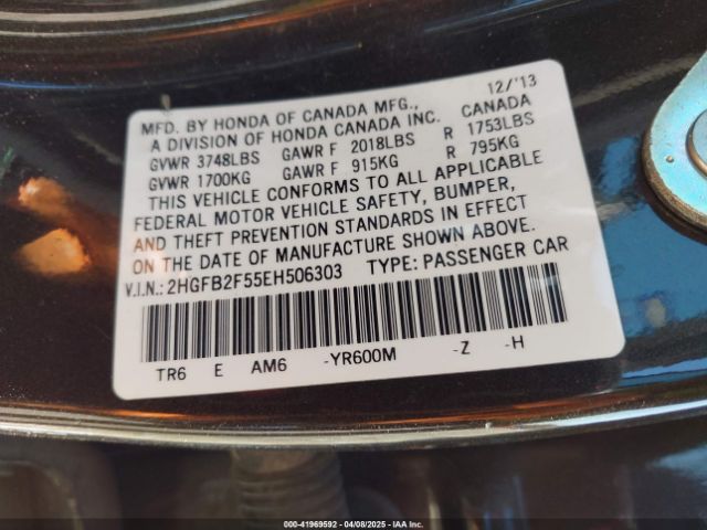 2HGFB2F55EH506303 Honda Civic Lx