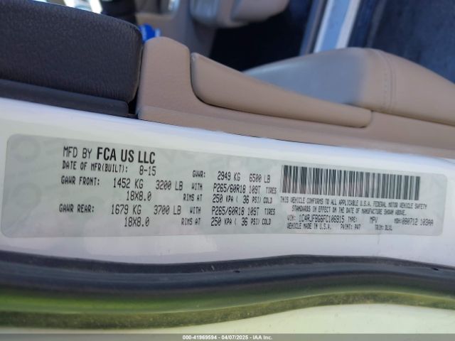 1C4RJFBG6FC106915 Jeep Grand Cherokee Limited