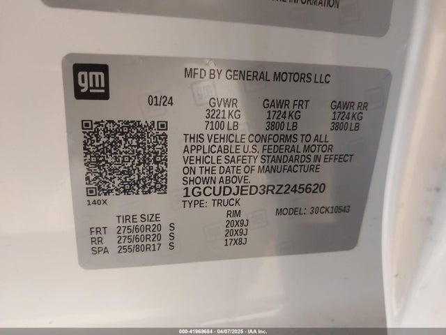 1GCUDJED3RZ245620 Chevrolet l84