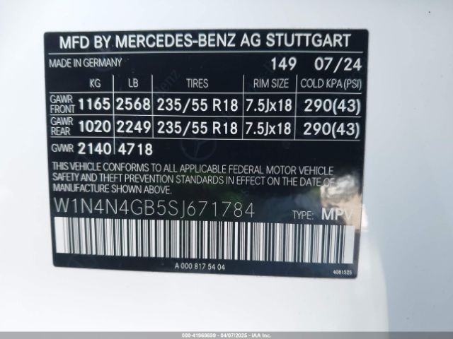 W1N4N4GB5SJ671784 Mercedes-Benz GLA 250