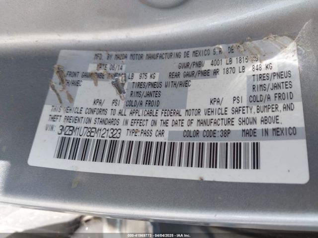 3MZBM1U78EM121323 Mazda Mazda3 I Sport