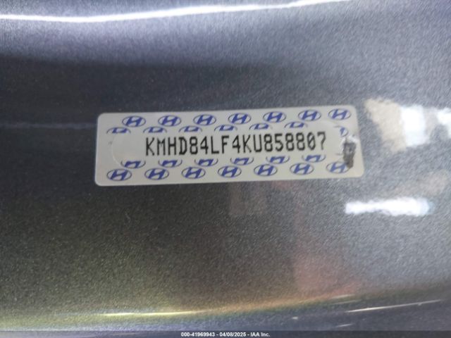 KMHD84LF4KU858807 Hyundai mpi nu