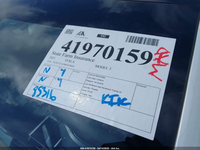 5YJ3E1EA3MF074669 Tesla Model 3 Standard Range Plus Rear-wheel Drive