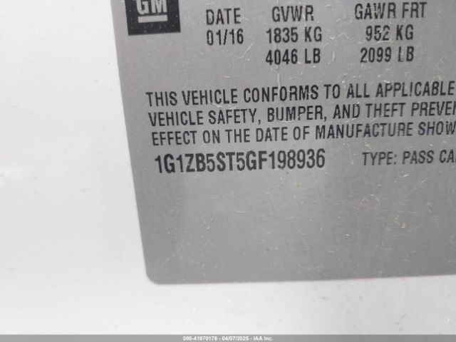 1G1ZB5ST5GF198936 Chevrolet MALIBU LS