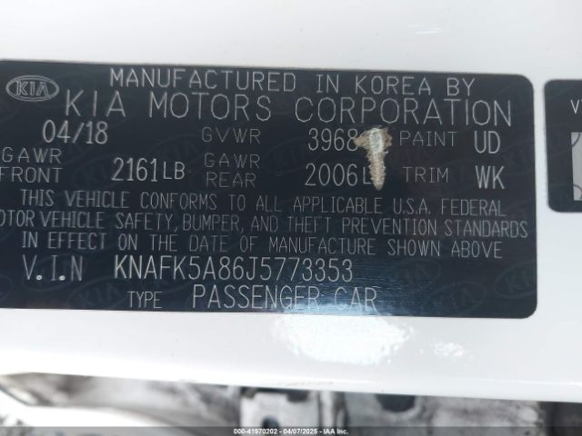 KNAFK5A86J5773353 KIA FORTE LX