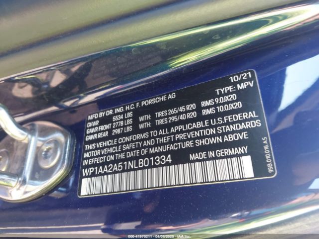 2022 PORSCHE MACAN WP1AA2A51NLB01334 Photo 8