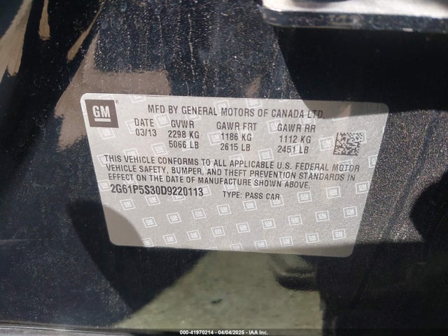 2013 CADILLAC XTS 2G61P5S30D9220113 Photo 8