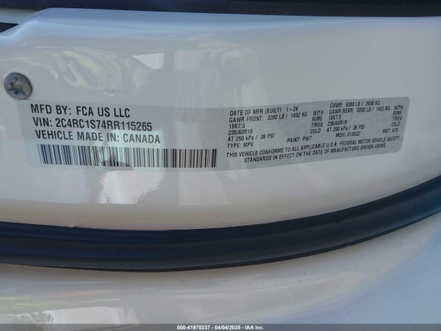 Chrysler Pacifica Hybrid S Appearance Pkg 2024 2C4RC1S74RR115265 Image 9