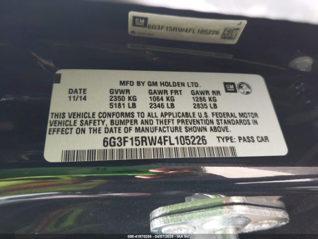 6G3F15RW4FL105226 Chevrolet SS