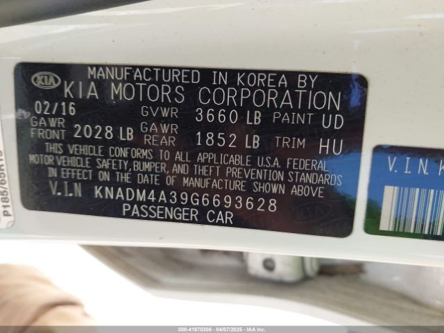 KNADM4A39G6693628 KIA RIO LX