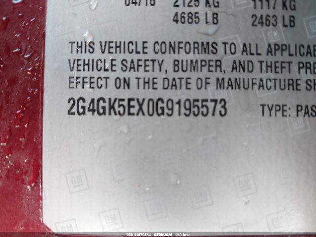 2G4GK5EX0G9195573 Buick Regal Turbo