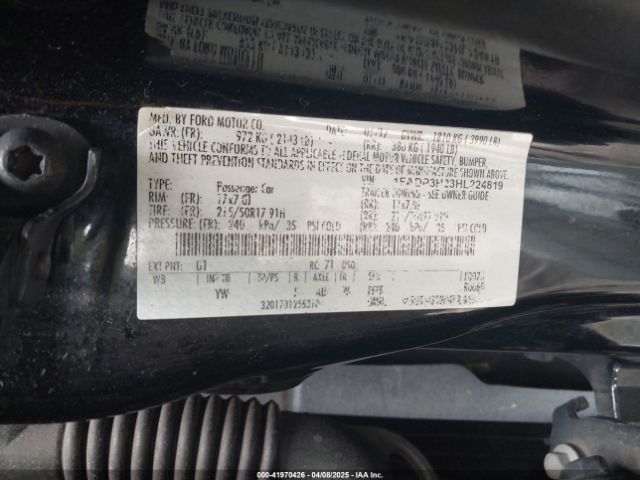 1FADP3H23HL224819 Ford FOCUS SEL