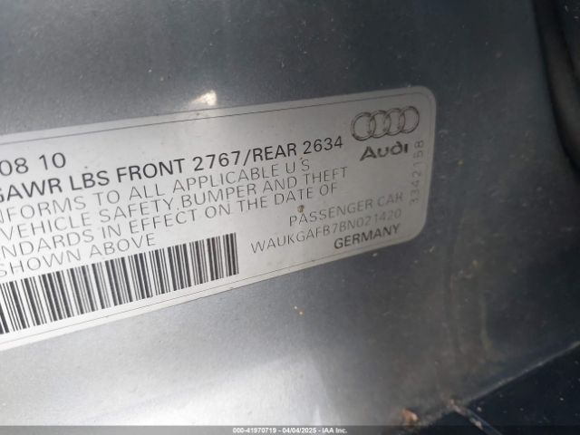 2011 AUDI A6 WAUKGAFB7BN021420 Photo 8