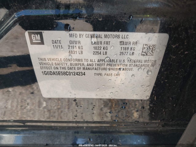 2012 CADILLAC CTS 1G6DA5E58C0124234 Photo 8