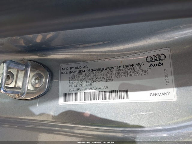 2008 AUDI S5 WAURV78T68A044555 Photo 8