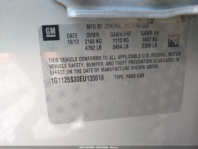 1G1125S30EU135619 Chevrolet Impala 2lt