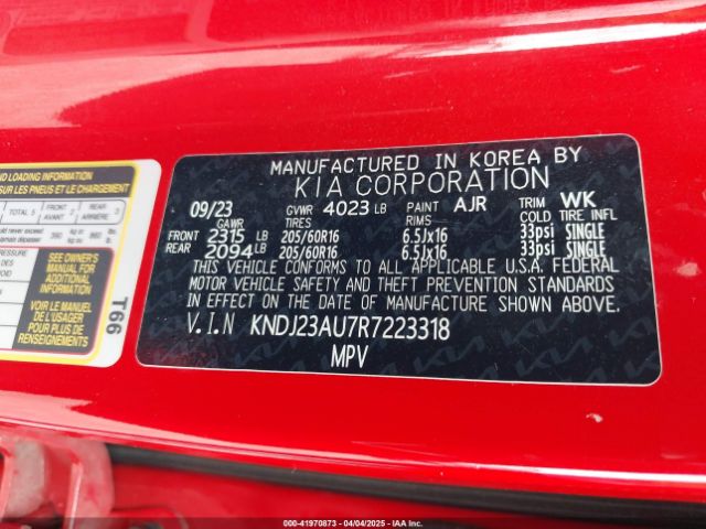 KNDJ23AU7R7223318 KIA SOUL LX