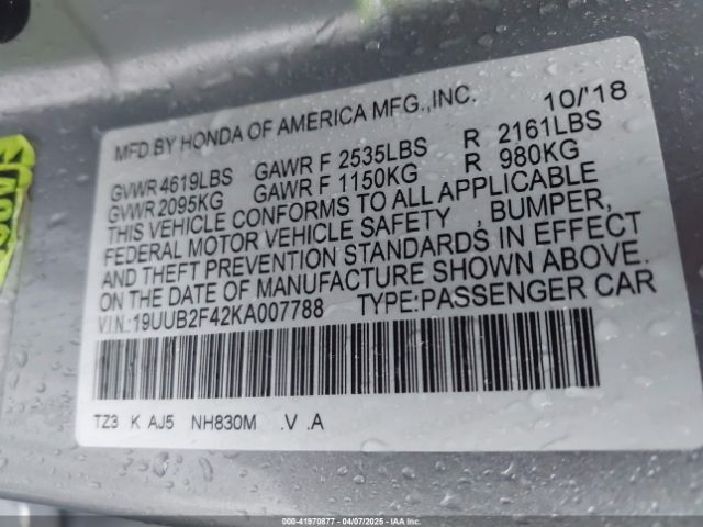 2019 ACURA TLX 19UUB2F42KA007788 Photo 8