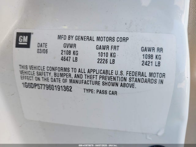 2006 CADILLAC CTS 1G6DP577960191362 Photo 8