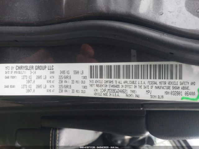 1C4PJMDS9EW240621 Jeep Cherokee Limited