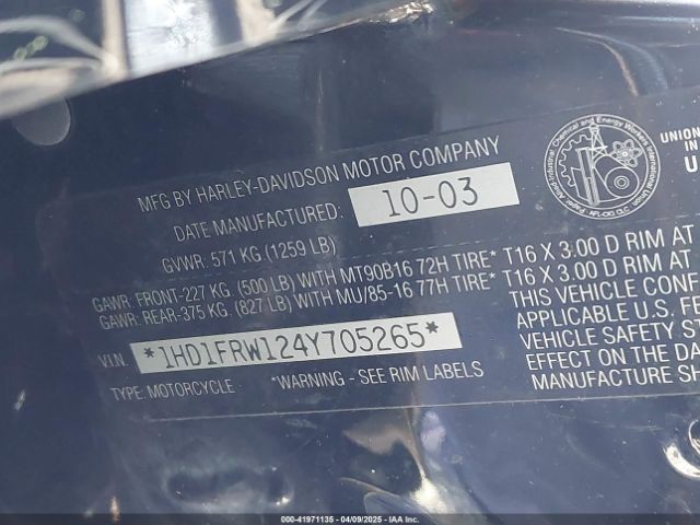 2004 HARLEY-DAVIDSON FLHRCI 1HD1FRW124Y705265 Photo 9