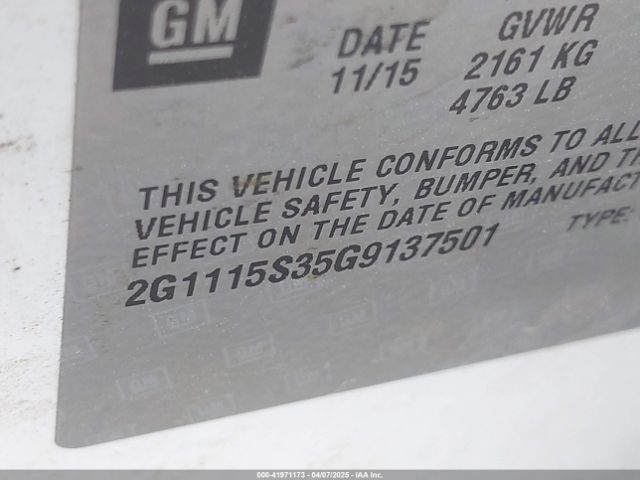 2G1115S35G9137501 Chevrolet Impala 2lt