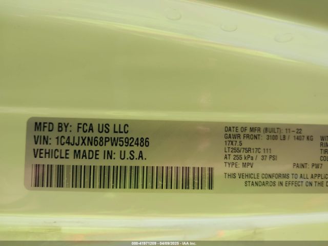 1C4JJXN68PW592486 Jeep Wrangler 4xe 4x4