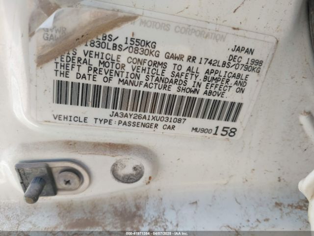 1999 MITSUBISHI MIRAGE JA3AY26A1XU031087 Photo 8