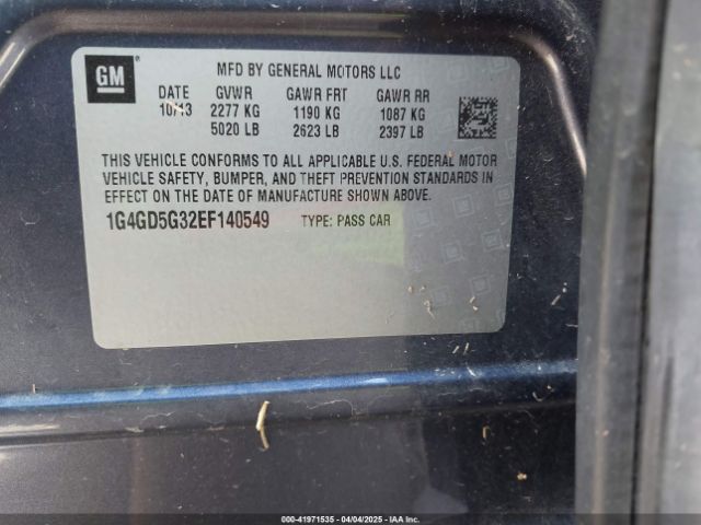 1G4GD5G32EF140549 Buick Lacrosse Premium I Group