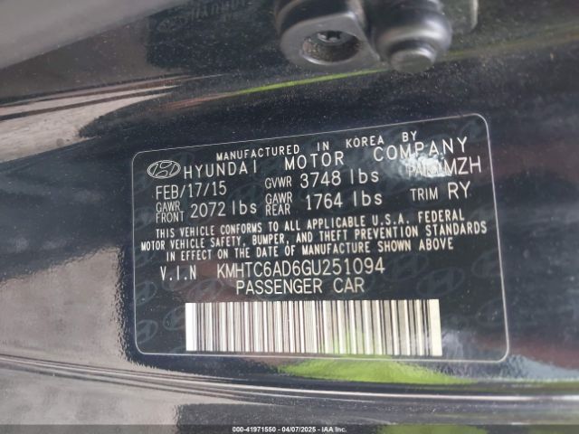 KMHTC6AD6GU251094 Hyundai Veloster