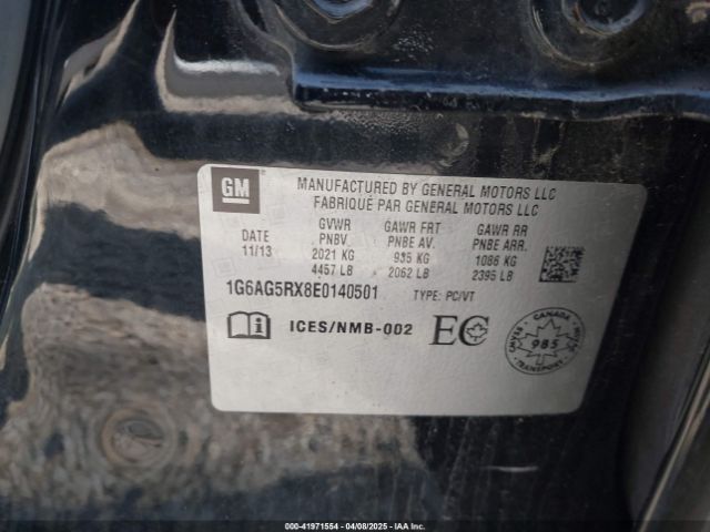 1G6AG5RX8E0140501 Cadillac Ats Standard