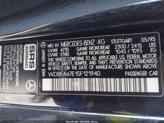 1995 MERCEDES-BENZ SL WDBFA67E1SF121940 Photo 8