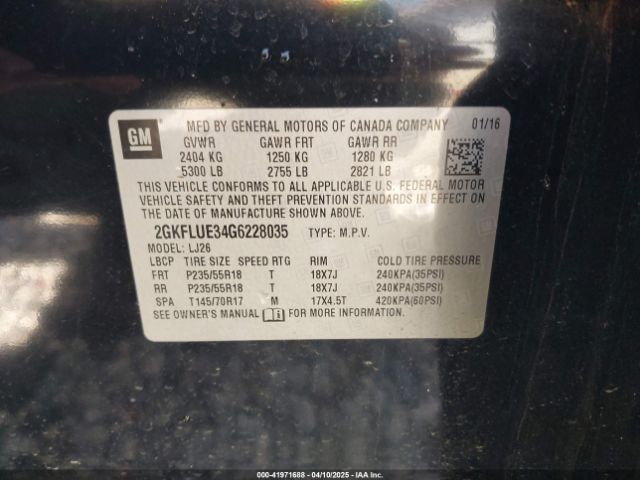2GKFLUE34G6228035 GMC Terrain Slt